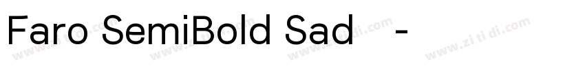 Faro SemiBold Sad下载字体转换